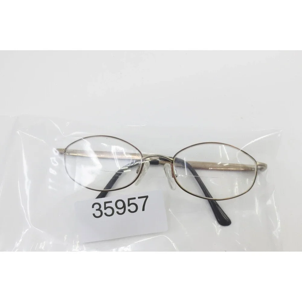 Revlon RV560 Smoked Topaz Oval Eyeglasses Floral Embossed Bronze Frames 130mm